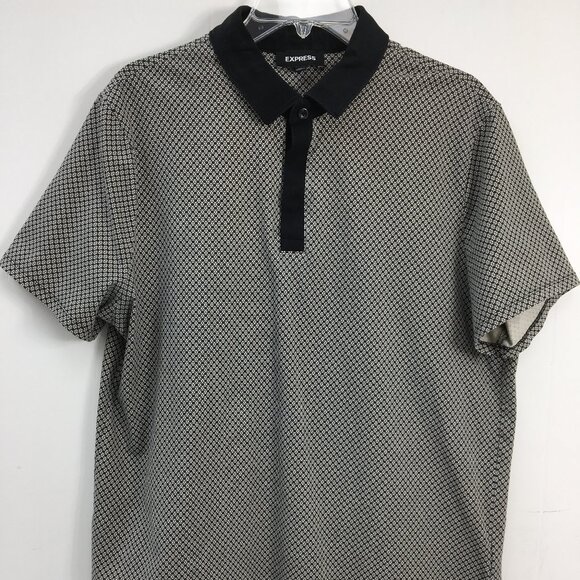 Express Mens Short Sleeve Polo Shirt Size L EXCELLENT Condition - Picture 1 of 6